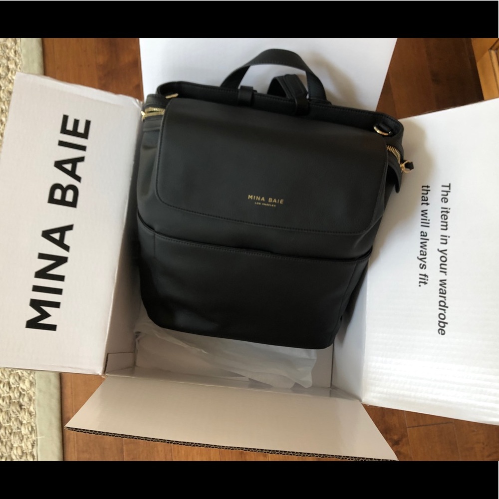 Mina Baie Kinney Vegan Diaper Bag NWT